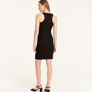 J. Crew NWT Italian ponte knit racer back mini dress black- size 4
